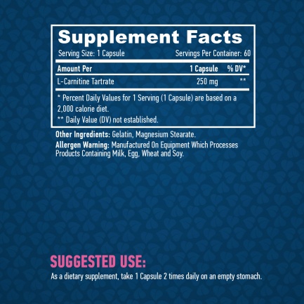 L-Carnitine 250mg. / 60 Caps.
