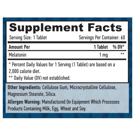 Melatonin 1 mg / 60 Tabs