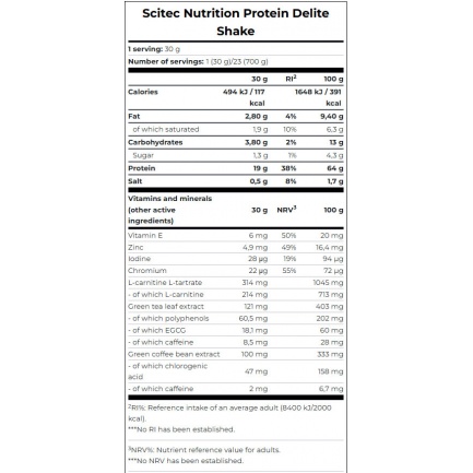 Protein Delite Shake Vanilla Very Berry