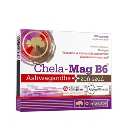 Chela-Mag B6 Ashwagandha + Ginseng / 30 Caps