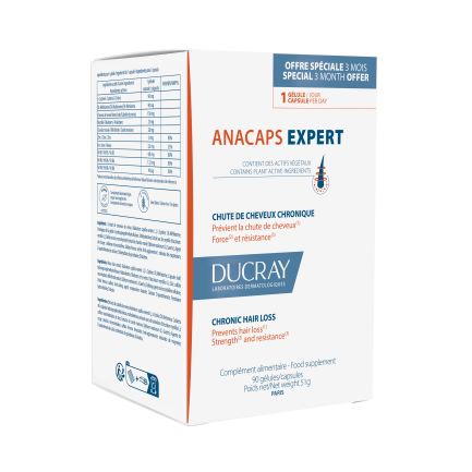 Ducray Anacaps Expert Хранителна добавка против косопад x90 капсули