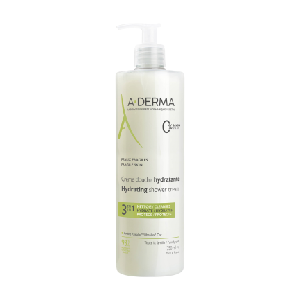 A-Derma 3-в-1 Хидратиращ душ-крем 750 ml