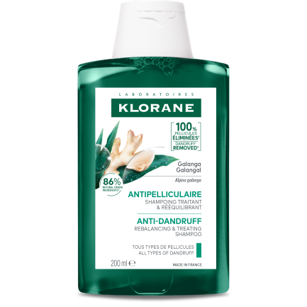 Klorane Ребалансиращ шампоан против пърхот с галанга 200 ml