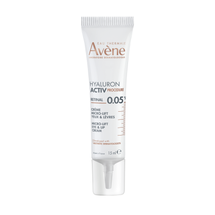 Avene Hyaluron Activ Procedure Микролифтинг крем за околоочния контур и устни с 0.05% ретинал 15 ml