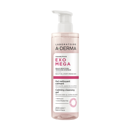 A-Derma Exomega Control Успокояващ почистващ гел за лице 200 ml
