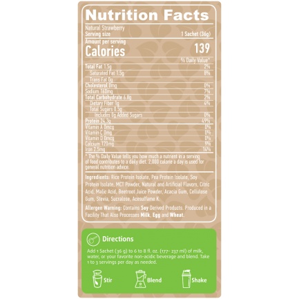Vegan Protein Natural Strawberry