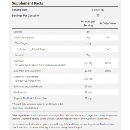 Now - Elder Zinc - 30 Lozenges