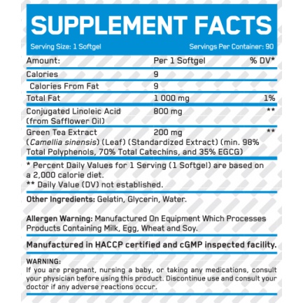 CLA + Green Tea / 90 Softgels