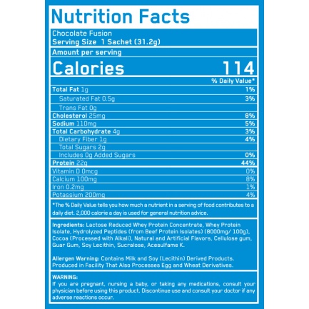 Whey Protein Build 2.0 / Sachet Chocolate Fusion
