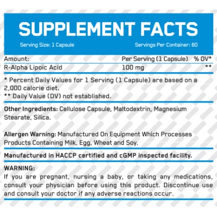 R-Alpha Lipoic Acid / 60 Vcaps