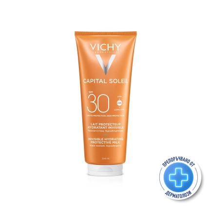 Vichy Capital Soleil SPF30 Слънцезащитно хидратиращо мляко за лице и тяло 300 ml