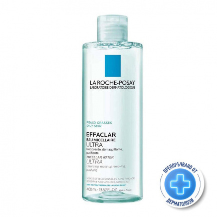 La Roche-Posay Effaclar Ultra Мицеларна вода за лице за мазна и чувствителна кожа 400 ml