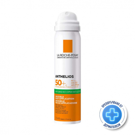 La Roche-Posay Anthelios SPF50 Слънцезащитен матиращ прозрачен спрей-мист за лице 75 ml