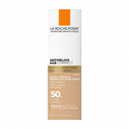 La Roche-Posay Anthelios Age Correct SPF50 Оцветен противостареещ слънцезащитен крем 50 ml