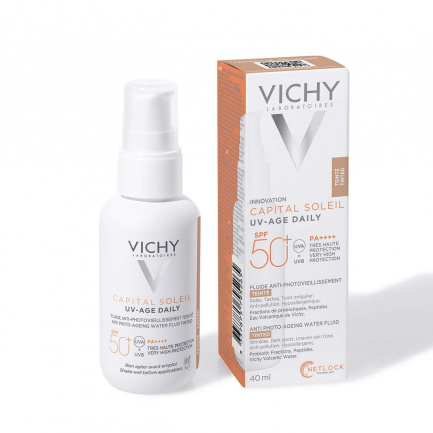 Vichy Capital Soleil UV-Age Daily SPF50+ Тониран флуид против поява на признаци на фотостареене 40 ml