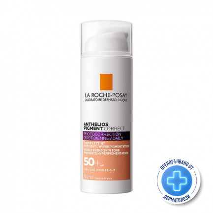 La Roche-Posay Anthelios Pigment Correct SPF50+ Оцветен крем за лице за фотозащита и фотокорекция - среден нюанс 50 ml