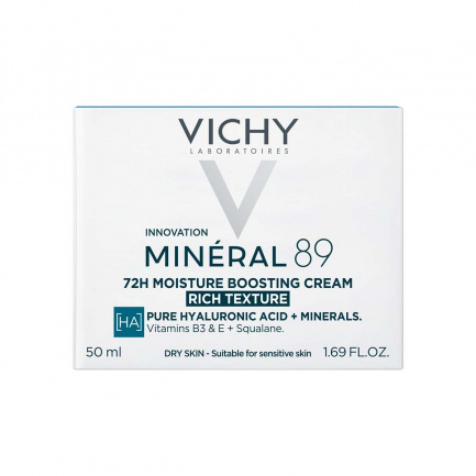 Vichy Mineral 89 Богат крем за интензивна хидратация за 72 часа 50 ml