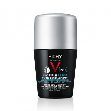 Vichy Homme Invisible Resist 72h Рол-он против петна и раздразнения 50 ml