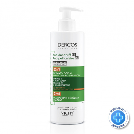 Vichy Dercos Шампоан + Балсам 2 в 1 против пърхот 390 ml