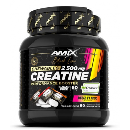 Black Line Creatine Creapure 2500 mg Zero Sugar / 60 Chews Multi Flavour
