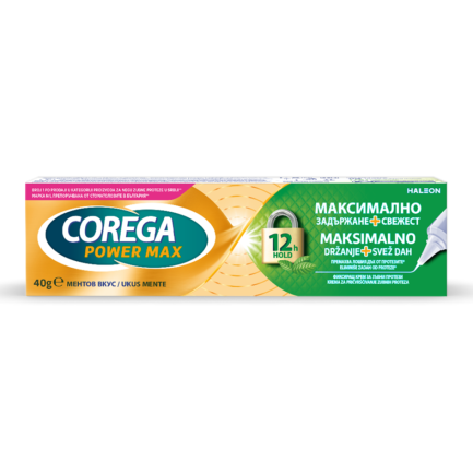 Corega Max Hold+Fresh Фиксиращ крем за зъбни протези 40 g