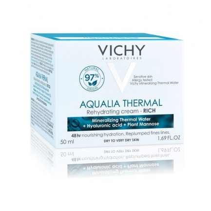 Vichy Aqualia Thermal Хидратиращ крем за лице богата текстура 50 ml