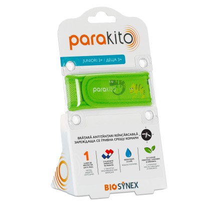 Parakito Репелентна гривна против комари за деца + 2 бр. таблетки - Хамелеон