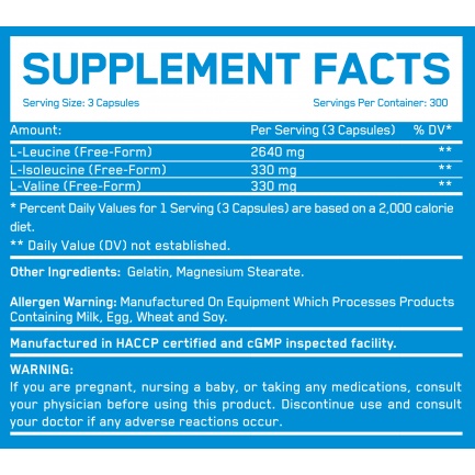 BCAA Mega Caps 1100 mg / 60 x 15 Caps