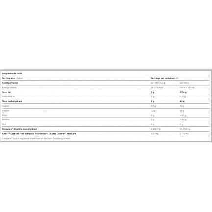 Performance Creatine Creapure 2500 mg / 60 Chews Multi Flavour
