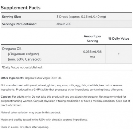 Essential Oils / Oil of Oregano / 30 ml