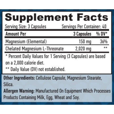 Magnesium L-Threonate / 120 Vcaps