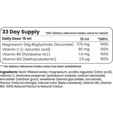 Swedish Essentials Течен Магнезий 375 mg Бисглицинат (50/33 дози) 500 ml