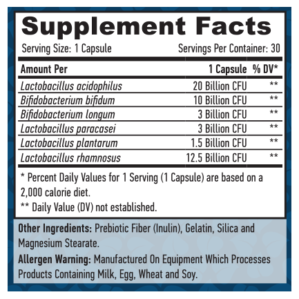 Probiotic 50 Billion / Symbiotic Complex / 30 Caps