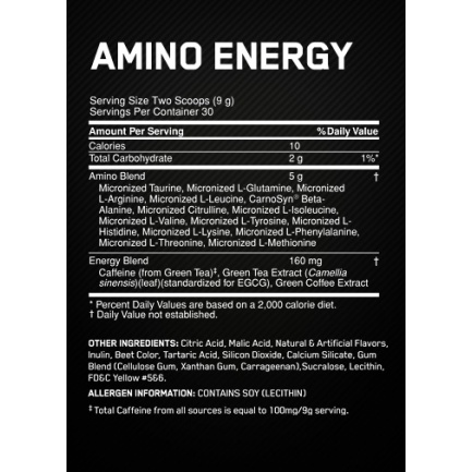 Amino Energy 30 Serv. Lemon and lime