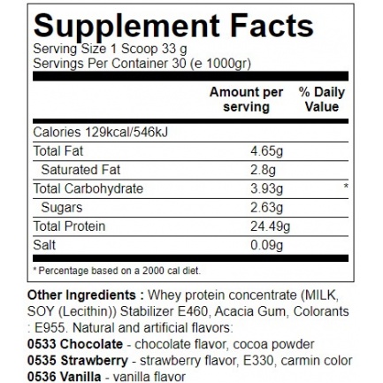 100% Whey Protein Strawberry