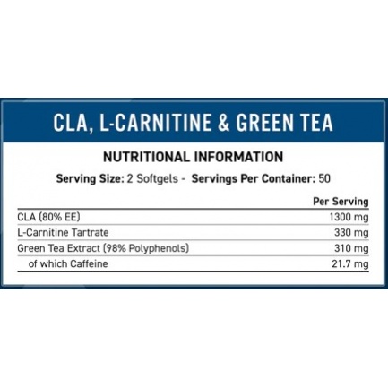 CLA L-Carnitine & Green Tea / 100 Softgels