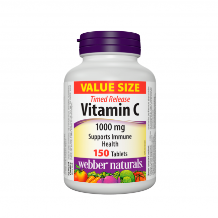 Webber Naturals Витамин C 1000 mg с удължено освобождаване x150 таблетки
