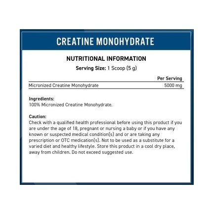 Creatine Monohydrate Unflavoured Unflavored