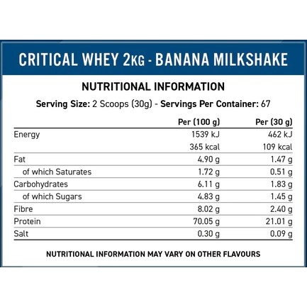 Critical Whey Vanilla Matcha