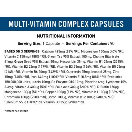 Multi-Vitamin Complex / 90 Caps