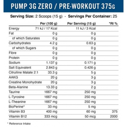 Pump 3G Zero-Stim Blueberry