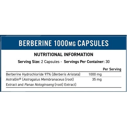 Berberine 1000 mg / 60 Caps