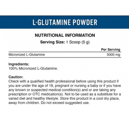 L-Glutamine Powder Micronized Unflavored