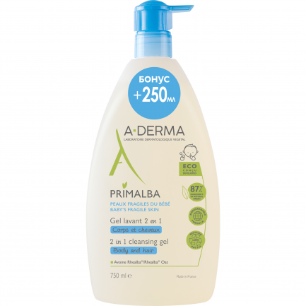 A-Derma ПРОМО Primalba Почистващ гел 500 ml