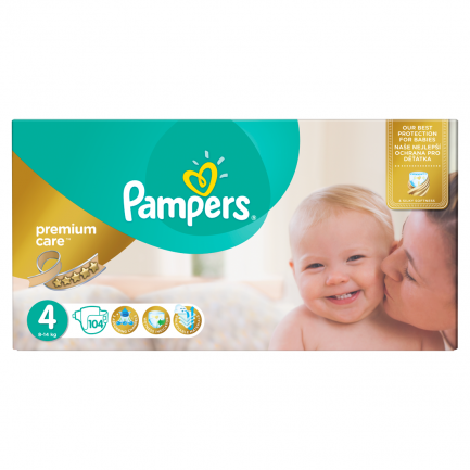 Pampers Premium Care Mega Box пелени 4 Макси x104 броя