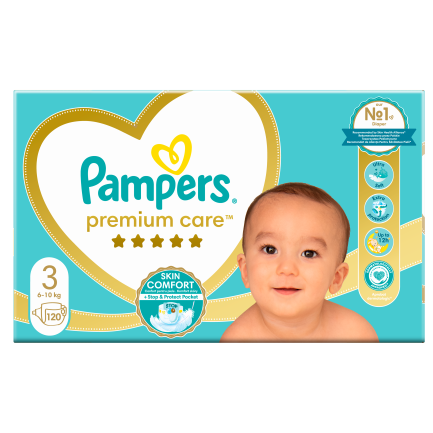 Pampers Premium Care Mega Box пелени 3 Миди x120 броя
