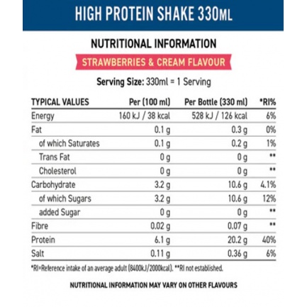 High Protein Shake / 330 ml Vanilla ice cream