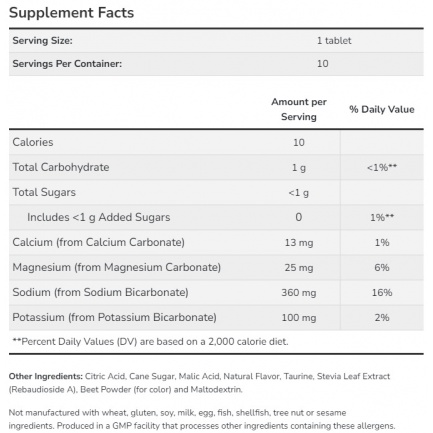 Effer-Hydrate / 10 Effervescent Tabs Lemon and lime