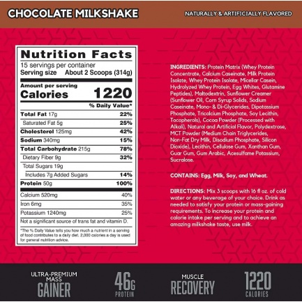 True Mass 1200 Strawberry Milkshake