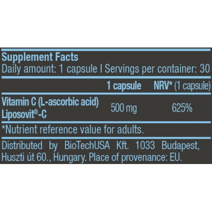 Liposomal Vitamin C 500 mg / 30 Caps